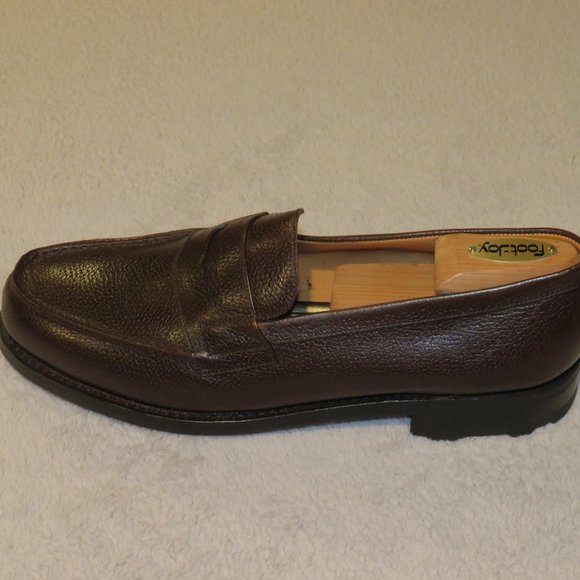 JM Weston 180 Brown Grain Leather Split Toe Loafer 11.5 C NWB main image 10